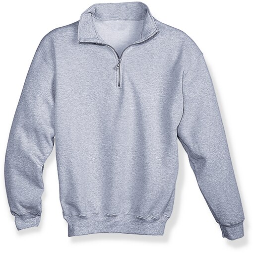 Sweat-Shirt Basic mit Reißverschluss graumelange